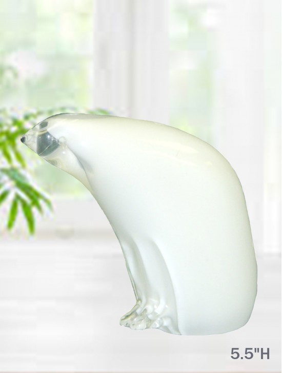 Hand-blown Glass Polar Bear